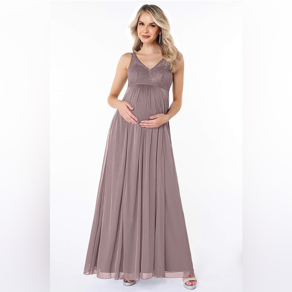 Dusk Purple Azazie Bridesmaid Dress - Maternity size 12